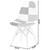 Modern Fabric Patchwork Chair with Wooden Legs for Kitchen, Dining Room, Entryway, Living Room with Black & White Patterns