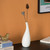 White Contemporary Unique Teardrop Shaped Ceramic Table Vase Flower Holder