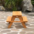 Wooden Kids Outdoor Picnic Table for Garden and Backyard, Stained