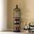 Creative Bottle Shaped Black Wine Holder Rack Holder for Dining Room, Office, and Entryway