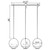 Decorative Metal Hanging Planter with Tree Pots for Flowers, White and Black