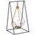 Geometric Framed Swinging Votive Candle Holder Decorative Modern Hanging Lantern Tabletop Centerpiece