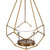 Geometric Free Swinging Votive Candle Holder Decorative Modern Hanging Lantern Tabletop Centerpiece