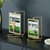 Gold Modern Metal Tabletop Photo Frame with Glass Cover and Free Spinning Stand for Tabletop Display