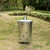 Silver Outdoor Galvanized Metal Garden Incinerator Can, for Yard, Patio, and Backyard