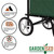 Large Cart with Wheels, Lightweight and Sturdy Rolling Utility Cart for Groceries, Garden, Laundry, Shopping and Picnic, Green