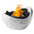 Mini Tabletop Fire Pit | Rubbing Alcohol Fireplace Indoor Outdoor Portable Fire Concrete Bowl Pot Fireplace
