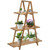 Wooden 3 Tier Shelf with Rustic Farmhouse Design - Natural Wood Finish, Sturdy and Durable Build, Space-Saving Organization, Ideal for Displaying Plants, Books, Photos, and Decorative Items, Vintage-Inspired Home Decor, Wall-Mounted Display Unit