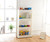 Slim Storage Cabinet Organizer 4 Shelf Rolling Pull Out Cart Rack Tower with Wheels