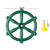 Green and Yellow Outdoor Playground Captain Pirate Ship Wheel, Plastic Playground Swing Set Accessories Steering Wheel