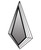 Uniquewise Decorative Tiered Diamond Shaped Black Metal Frame Wall Mounted Modern Mirror - A Stunning Accent for Your Living Room, Bedroom, Vanity, Entryway, or Hallway
