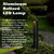 Decorative Driveway Bollard Rectangle LED Garden Light, Large Black Aluminum Pathway Yard Outdoor Light