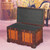 Large Antique Style Steamer Trunk-Decorative Storage Box