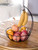 Wire Metal Fruit Basket Holder with Banana Hanger