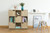 9 Cube Wooden Organizer With 5 Enclosed Doors and 4 Shelves