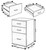 Mobile File Organizer Cabinet with 3 Drawers and Rolling Casters - Perfect for Home Office and Workspace - Fits Under Desk for Convenient Storage of Letters and Documents