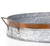 Galvanized Metal Oval Rustic Serving Tray With Handles