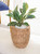 Water Hyacinth Round Floor Planter with Metal Pot