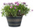 Rustic Wood- Look Plastic Half Barrel Flower Pot Bucket Planter, Pack of 4