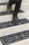 Decorative Scrollwork Design Rubber Stairs Anti-Slip Tread Mat Carpet, Set of 4