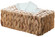 Rustic Water Hyacinth Vanity Bathroom Set, Set of 4 - Magazine Basket, Tissue Roll Holder, Tissue Box Cover, and Wastebasket