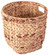Rustic Water Hyacinth Vanity Bathroom Set, Set of 4 - Magazine Basket, Tissue Roll Holder, Tissue Box Cover, and Wastebasket