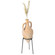 Antique Style Floor Vase, Old Fashioned Style Magnificent Amphora, Decorative Large Tall Vase with Intricate Detailing, Unique Beige Vase on Slim Black Metal Tripod Stand, 21-Inch-Tall