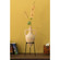 Antique Style Floor Vase, Old Fashioned Style Magnificent Amphora, Decorative Large Tall Vase with Intricate Detailing, Unique Beige Vase on Slim Black Metal Tripod Stand, 21-Inch-Tall
