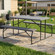 Gray Folding Picnic Table Set with Benches, Woodgrain Plastic Outdoor Dining Table with Steel Frame, Portable Foldable Picnic Bench Table for Patio, Backyard, Camping, Park, Seats 6