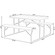 Gray Outdoor Foldable Woodgrain Portable Picnic Table Set