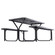 Outdoor Woodgrain Picnic Table Set with Metal Frame, Gray Outdoor Woodgrain Picnic Table Set with Metal Frame, Gray