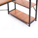 Wood and Metal Industrial Home Office Computer Desk with Bookshelves