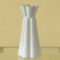 Ceramic Modern Glazed Flower Shape Sculpture Table Vase, White