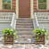 Set of 2 Outdoor Living Butterfly Square Plant Stands, Decorative Flower Planting Pots, Antique Bronze Finish, Garden Patio Decor