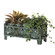 Outdoor Living Butterfly Rectangle Plant Stand, Flower Planting Pot, Antique Green