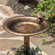 Outdoor Garden Bird Bath and Solar Powered Round Pond Fountain with Planter Bowl, Copper Outdoor Garden Bird Bath and Solar Powered Round Pond Fountain with Planter Bowl, Copper