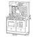 Wooden Play Kitchen Toy, Light on Microwave, Cabinet, Sound Electronic Stove, Microwave and Sink Ages 3+