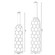 Decorative Contemporary Floor Vase White Carved Divot Bubble Design with Tall Neck