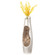 Modern Unique Design White Floor Flower Vase with Gold Interior, for Living Room, Entryway or Dining Room, 43 inch