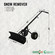 Extra Wide 36 in. Snow Shovel Plow Pusher Remover with Large Rugged Wheels, Heavy Duty, Black