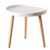 Modern Plastic Round Side Table Accent Coffee Table with Beech Wood Legs Modern Plastic Round Side Table Accent Coffee Table with Beech Wood Legs