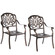 Indoor and Outdoor Bronze Dinning Set 2 Chairs with 1 Table Patio Cast Aluminum.