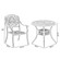 Indoor and Outdoor Bronze Dinning Set 2 Chairs with 1 Table Patio Cast Aluminum.