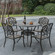 Indoor and Outdoor Bronze Dinning Set 2 Chairs with 1 Table Patio Cast Aluminum.