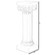 Decorative Fiberglass White Plinth Roman Style Column Ionic Piller Pedestal Vase Stand for Wedding or Party, Living Room, or Dining Room Decor - Photography Props - Sculpture Display - Greek-inspired Luxury Decor Piece with Ornate Accents