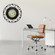 Decorative Vintage Roman Numerical Wall Clock with Black Metal Leaf Design Frame, for Dining, Living Room, or Kitchen
