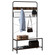 Vintage Brown Coat Rack Hall Tree with Storage for Entryway With 10 Hooks and Storage