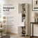 White Tall Standing Bathroom Linen Tower Storage Cabinet for Bathroom and Vanity