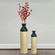 Elegant Black or White Cylinder Shaped Tall Spun Bamboo Floor Vases, Embellished with a Glossy Lacquer, and Enhanced with Natural Bamboo Finish - Stylish Home Decor, Heights of 31 and 23.5 Inches
