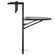 Indoor and Outdoor Rattan Decorative Plastic Foldable Balcony Table, Black